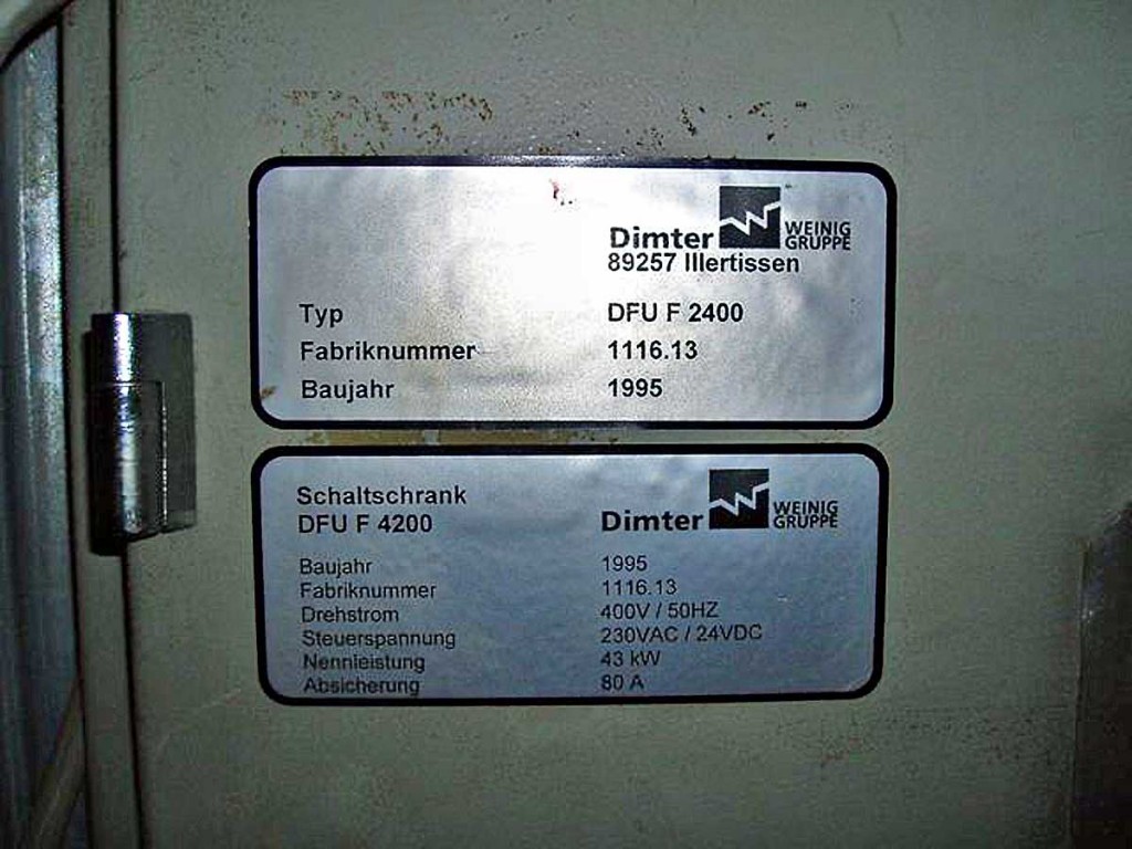 Typenschild-Dimter-DFU-F-4200